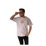 Tişört Bisiklet Yaka Oversize Comfort T-shirt Baskılı Beyaz Erkek Tshirt Model-8 S