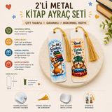 Tişört Kodu 2'li Metal Kitap Ayracı Seti - Çok Renkli