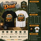 Tişört Kodu Adventure Dad Regular Fit Erkek Tişört – Maceracı Ruhlu Babalar Için - Beyaz - XL