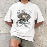 Tişört Kodu Attitude Shapes Destiny – Erkek Oversize Tişört - Beyaz - M