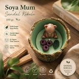 Tişört Kodu Ayıcık Figürlü Sandal Kokulu Soya Mum – El Yapımı Dekoratif Mum | 100 gr