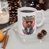 Tişört Kodu Valentine’s Rustic Romance Kahve Kupası - Beyaz