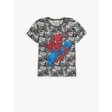 Tişört Spiderman Baskılı Lisanslı Kısa Kollu Bisiklet Yaka