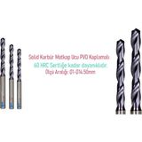 Tissenbach 14.0mm Karbür Matkap Ucu AlTiN PVD Kaplamalı - M16 Kılavuz Altı CNC Delme Ucu (5D)
