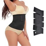 Tista Tummy Wrap Waist Trainer Inceltici Sıkılaştırıcı Şekillendirici Sarma Lastik Bel Korse - Standart - Siyah - Siyah