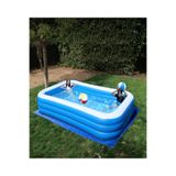 Tisul 250X150X50CM Şişme Havuz 3 Katmanlı Büyük Boy Dikdörtgen Yüzme Havuzları Aile ve çocuklar için Tatil Şişme Havuzu