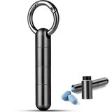 TISUR Anahtarlık Hap Kılıfı, Titanyum Küçük Hap Organizatörü Su Geçirmez Anahtarlık Hap Tutucu, EDC Hap Konteyneri Metal Tüp Açık Hava Kamp Seyahat Erkekler Kadınlar için (Küçük Hap Kılıfı Siyah Uzatılmış)
