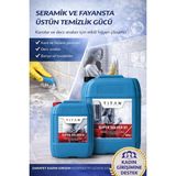 Titan Karo ve Fayans Temizleme Ürünü – Derz Temizleyici, Güçlü Kir ve Kireç Çözücü 5 Kg (Super Solver G1) - 5 lt