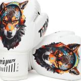 Titan Sport Beyaz Kurt Desenli Boks Eldiveni
