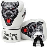 Titan Sport Beyaz Pitbull Siyah Desenli Set Fgr Model-7 Boks Eldiveni