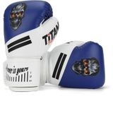 Titan Sport Mavi Beyaz Kurukafa Desenli Boks Eldiveni