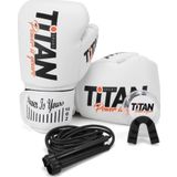 Titan Sport Model 3 Beyaz Boks Eldiveni+dişlik Seti+atlama İpi