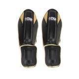 Titan Sport Parlak Siyah-Altın(Gold) Muay Thai, Kick Boks Kaval Koruyucu