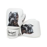 Titan Sport Siyah Pitbull Desenli Beyaz Boks Eldiveni