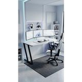 Titan Z Oyuncu Masası 140X60 cm Bilgisayar Masası Metal Ayaklı Çalışma ve Gaming Masası Beyaz - Siyah