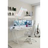 Titan Z Oyuncu Masası 140X60 cm Bilgisayar Masası Metal Ayaklı Çalışma ve Gaming Masası Beyaz