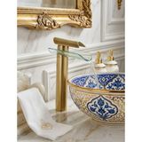Titanium Design Cam Şelale Gold Çanak Lavabo Bataryası