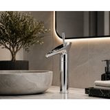 Titanium Design Tulumba Krom Çanak Şelale Lavabo Bataryası