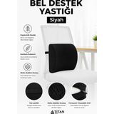 Titanseat Visco Ortopedik Bel ve Sırt Minderi - Siyah
