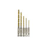 Titi 5214 1/4'' Bits Saplı Tin Kaplı Hss Matkap Ucu Seti 5 Parça