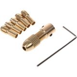 Titi 5339 Motor Mili Uyumlu Mini Mandren Set 7 Parça, 27.87 mm Uzunlukta ve Prinç Malzemeden