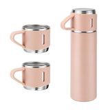 Titi 6006 Kupa Bardaklı Paslanmaz Çelik Termos Seti 500 ml - Pembe
