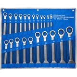 Titi 6125 Cırcır Kombine Anahtar Takımı 6-32 mm 22 Parça (Bez Çantalı)