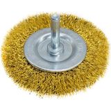 Titi 6242 Pimli Saçaklı Dairesel Tel Fırça Sarı Telli 75 mm