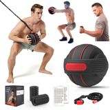 TITISKIN Ağırlıklı Fitness Topu, Direnç Bandı Kolları, Modüler Dumbell, Köpük Rulo ile Hepsi Bir Arada Ev Spor Salonu Egzersiz Ekipmanları - Ev, Seyahat veya Dışarıda Toplam Vücut Egzersiz Makinesi