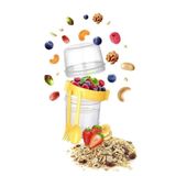 Titiz AP-9453 1100 ml Take'N Go Kaşıklı Müsli Kabı