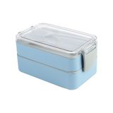 Titiz Plastik AP-9477 Mavi İki Bölmeli Beslenme Kabı Seti 900 ml BPA İçermeyen Sağlıklı Malzeme