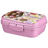 Titiz Plastik Onyx Good Food Desenli Kilitli Beslenme / Lunch Box - 1000 ml - Pembe