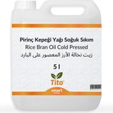 Tito Pirinç Kepeği Yağı Soğuk Sıkım 5 Litre - 5 lt