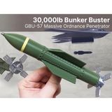 Titrek Toys Gbu-57 Sığınak Delici Bomba 30,000LBS - 30,000LBS Bunker Buster Bomb Gbu-57 (Replika Maket) - Çok Renkli