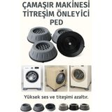 Titreşim Önleyici Çamaşır Makinesi Ayak Pedi 4’lü Set - gri