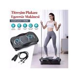Titreşim Plakası Zayıflama Aleti Bluetooth Müzikli, Manyetik Shiatsu Masajlı, Uzaktan Kumandalı, Vücut Şekillendirici Egzersiz