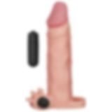 Titreşimli Realistik Penis Kılıfı 4 cm Uzatmalı