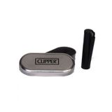 Titu Market Clıpper Model Çakmak Full Metal Siyah/ Özel Kutu