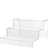 Tivivor Pleksi Akrilik Baharatlık 3 Katlı 30CM En Basamaklı Merdiven Stand