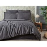 Tivoli Sevim Pamuk Saten Çift Kişilik Nevresim Takımı – Çeyizlik Lüks Jakarlı Nevresim - Tivoli - Diamond - Antrasit - 200 x 220 cm