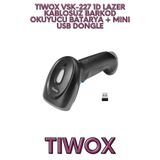 Tiwox TW26 VSK-227 1D LAZER KABLOSUZ BARKOD OKUYUCU BATARYA + MINI USB DONGLE