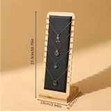 Tiydem Çoklu Kolye Vitrin Sergileme Standı Ahşap Malzeme ile Modern Stil ve Çok Bölmeli Tasarım - Siyah