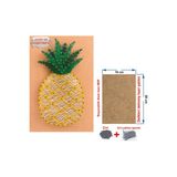Tiydem Ip Sanatı Dikkat Geliştirici El Becerisi Çocuk Montessori Eğitimi Filografi Hazır Set Ananas - Ahşap