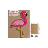 Tiydem Ip Sanatı Dikkat Geliştirici El Becerisi Çocuk Montessori Eğitimi Filografi Hazır Set Flamingo - Ahşap