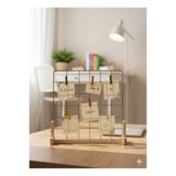 Tiydem Masaüstü Notluk Organizer Ahşap Ayaklı Tel Pano 40 x 40 cm