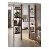 Tiydem Masif Ahşap Raflı Oda Ayırıcı Seperatör Duvar Dekor Paravan 100X250 cm - 100 x 250 - Ahşap - Ceviz