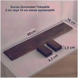 Tiydem Masif Doğal Ahşap Monitör Yükseltici Monitor Altlığı Monitör Sehpası (80 cm X 18 cm)
