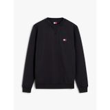 Tjm Reg Badge Crew Ext Erkek Siyah Sweatshirt - Dm0dm23607