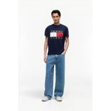 Tjm Reg Bıg Flag Ss Tee Ext Erkek Mavi T-Shirt - Dm0dm22645