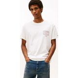 Tjm Reg Sıgn Spray Ss T Ext Erkek Beyaz T-Shirt - Dm0dm22319
